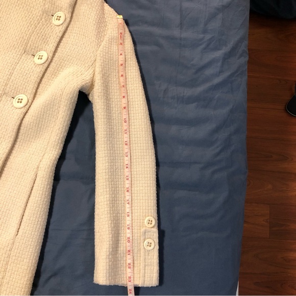 ❌ Soia & Kyo Long Cream Wool Blend Coat - Picture 6 of 14